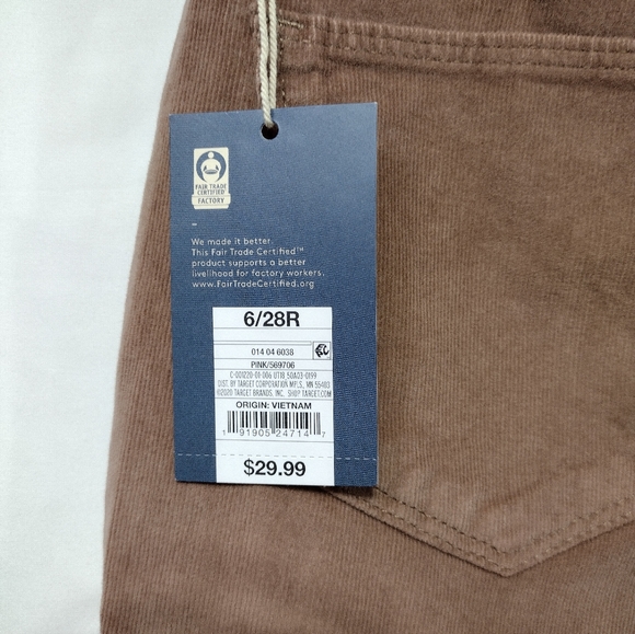 NWT Universal Thread High Rise Skinny Jeans Women's 6 Brown Corduroy 90s Y2K - Picture 8 of 12